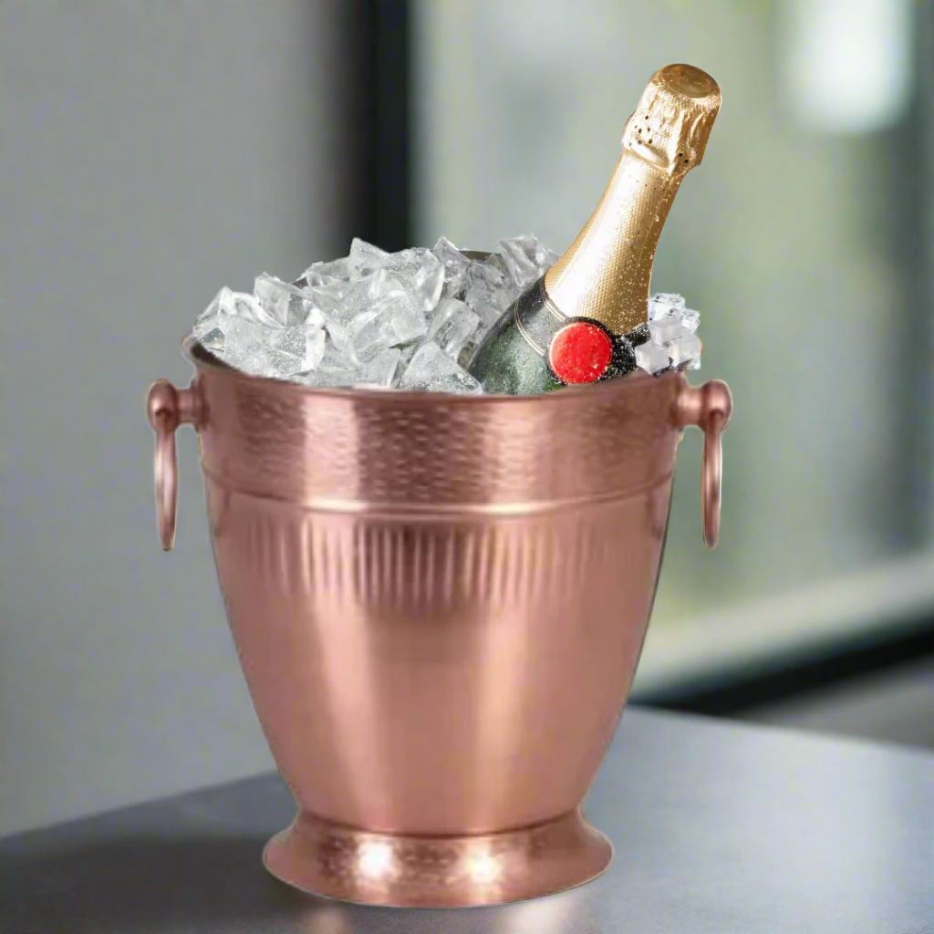 Copper Ribbed Champagne Bucket