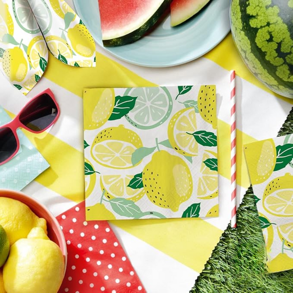 Paw Lemon Napkins - Pack of 20