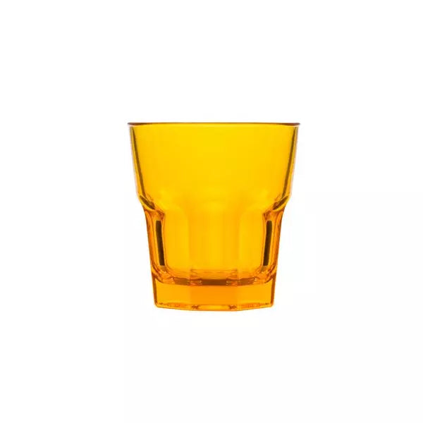 Unbreakable Coloured Yellow Tumbler 240ml - Set of 4